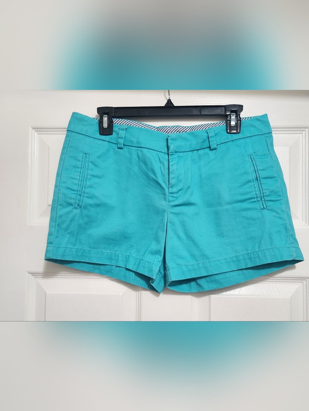 Stylus Chino, Cenote (Turquoise/Teal) Mid-rise Shorts Women's Size 4